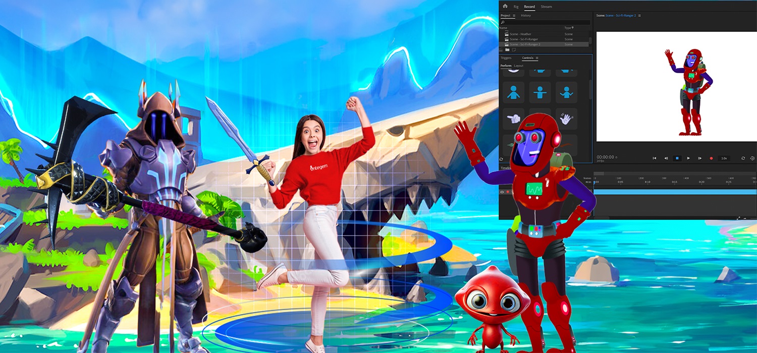 integem course Advanced 3D Holographic AR Animation + Adobe Character Animator for High Schoolers