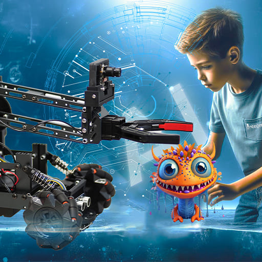 AI Robotics Engineering with AR Coding for Teen