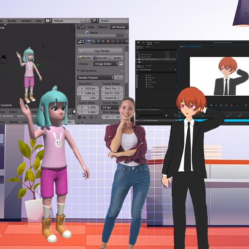 Interactive 2D & 3D AR Animation with Adobe Character Animator for High Schoolers