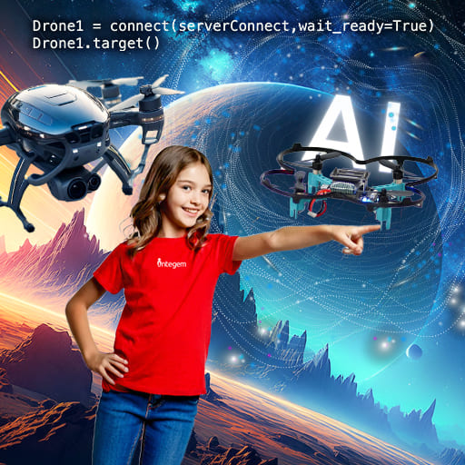 AI Space Drone Engineering: Build, Code & Explore with AR for Teen